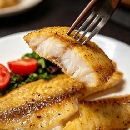 Pan-Fried Large Sole Fish Fillet